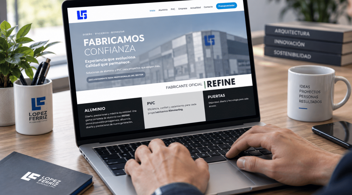 Nueva web de López Férriz en un ordenador portátil