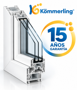 Perfil de PVC Kömmerling con 15 años de garantía XtremPro